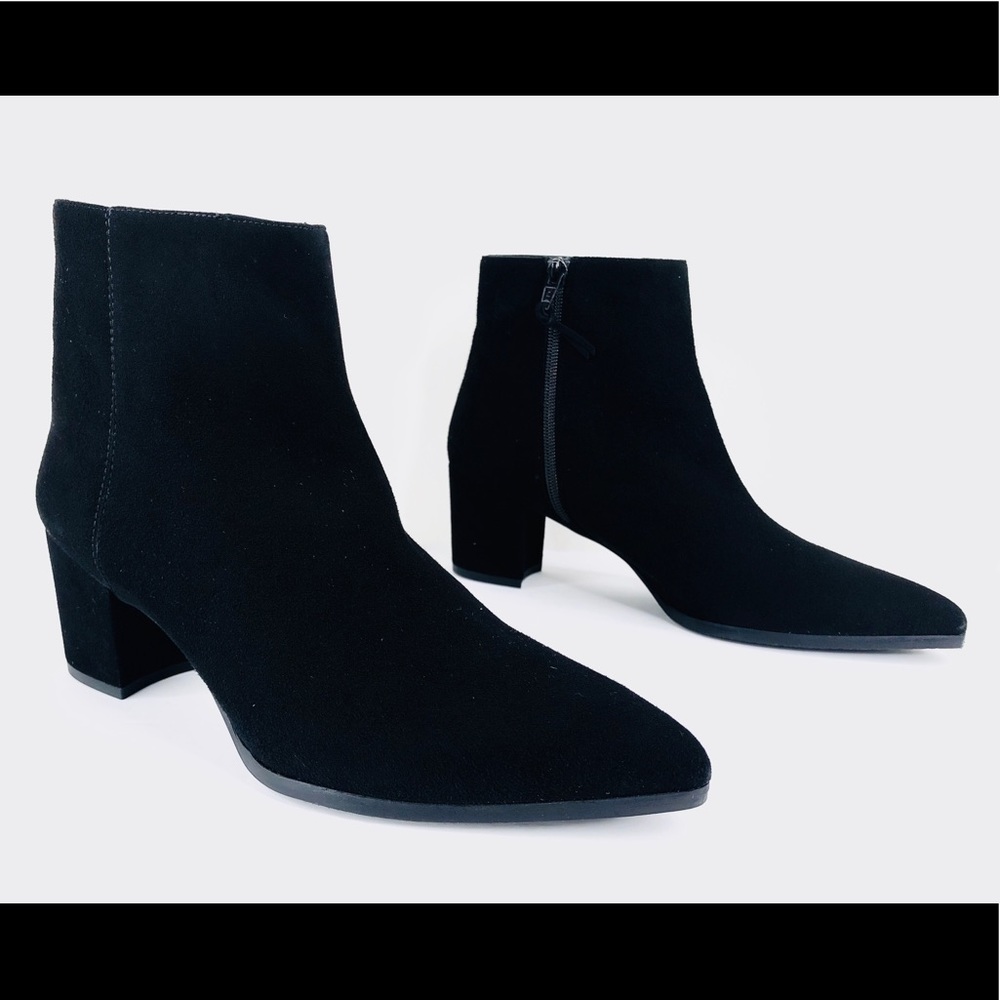 Stuart Weitzman Zepher Suede Ankle Bootie Boots - Picture 14 of 14